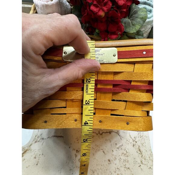 Longaberger Christmas Collection 2001 Shining Star Basket Liner Lid Preowned - Picture 7 of 12